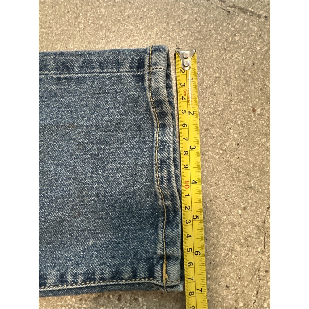 True Religion Jeans Mens Blue Sz 34x32 Geno Relaxed Slim World Tour Flap Pockets - Picture 3 of 8